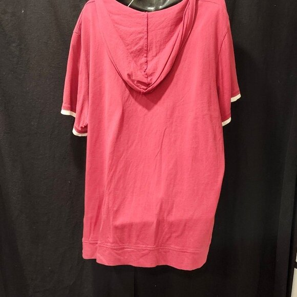 Pink short sleeve top with hood size - Picture 2 of 3